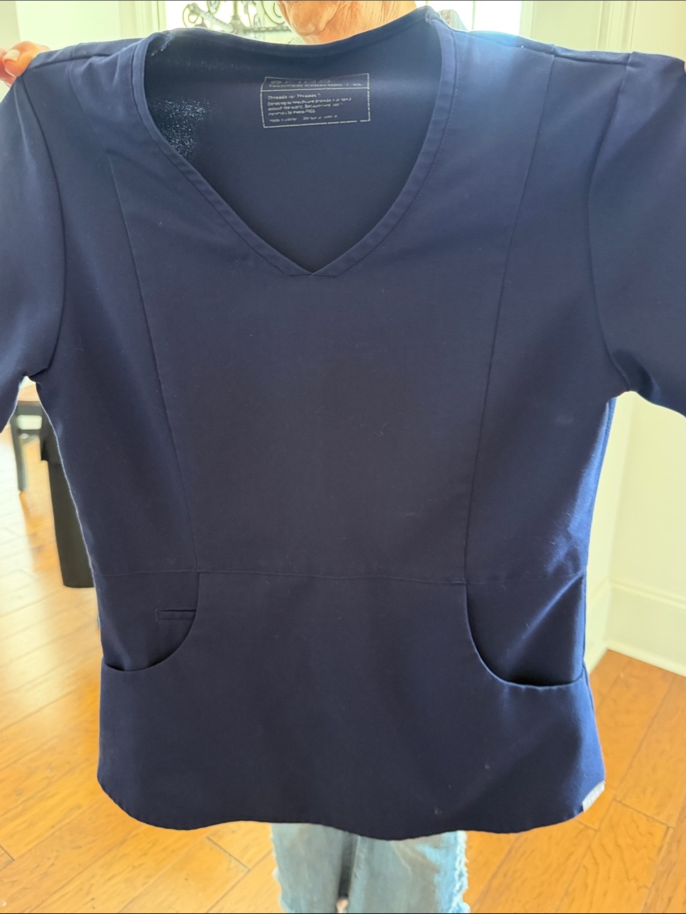 FIGS Women's V-Neck Medical Scrub Top - Navy
